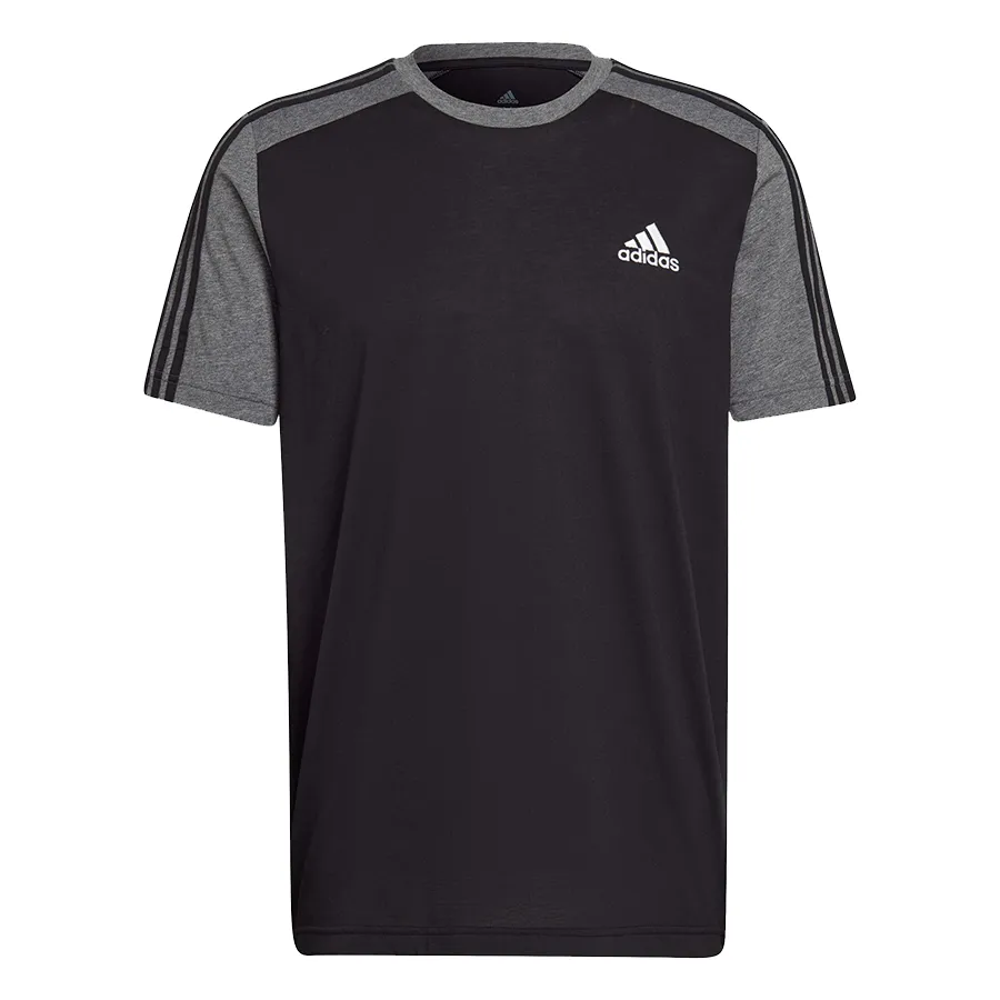 Thời trang 65% Polyester, 35% cotton - Áo Thun Nam Adidas Essentials Mélange Tee Tshirt HK2902 Màu Đen Xám - Vua Hàng Hiệu