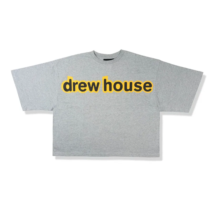 Áo Thun Unisex Drew House Boxy Heather Grey T-Shirt Màu Xám