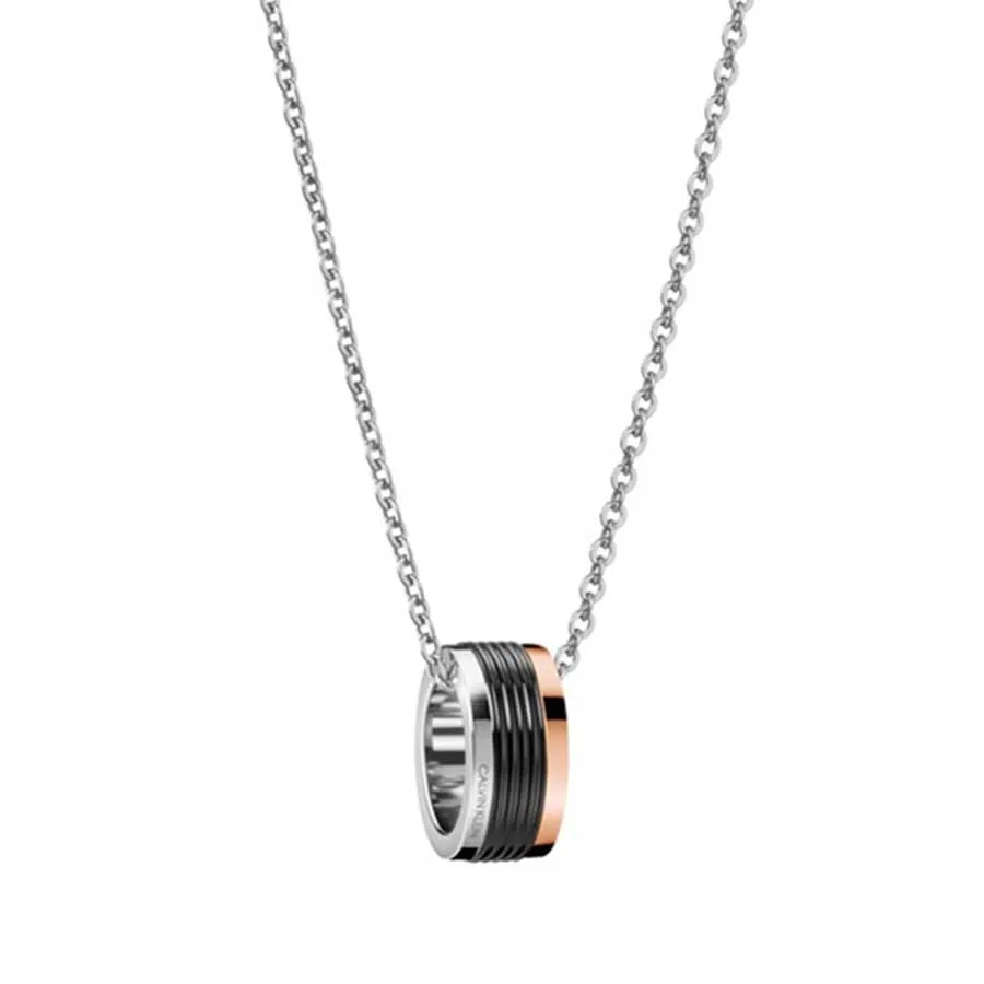 Trang sức Calvin Klein Mỹ - Dây Chuyền Nữ Calvin Klein Long Necklace Blast Màu Bạc Đen - Vua Hàng Hiệu