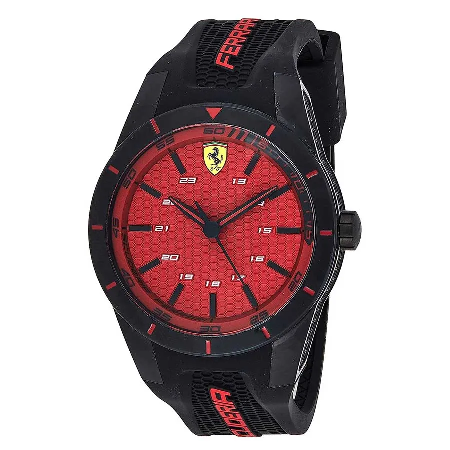 Ferrari - Đồng Hồ Nam Ferrari Men's 0830248 Redrev Analog Display Màu Đen Đỏ - Vua Hàng Hiệu