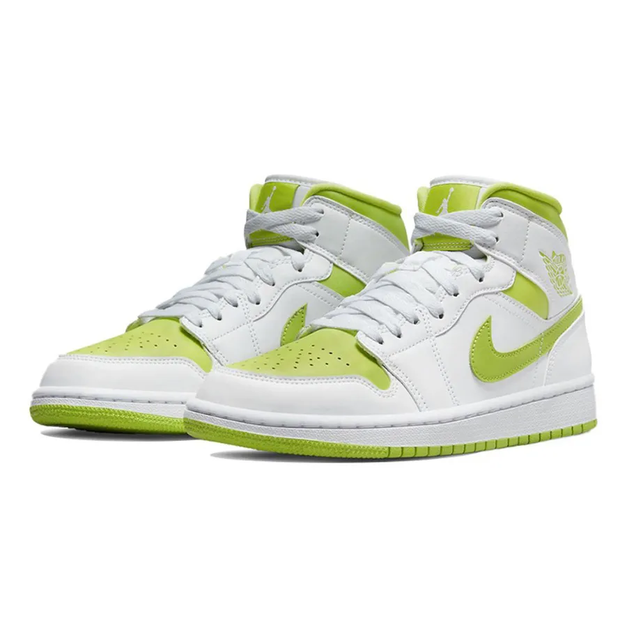 Giày Thể Thao Nike Wmns Air Jordan Mid White Lime BQ6472-131 Màu