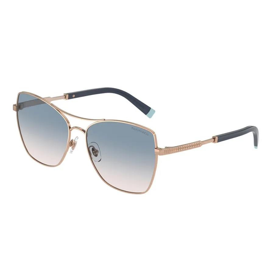 Tiffany & Co. - Kính Mát Nữ Tiffany & Co.Light Brown Gradient Blue Square Ladies Sunglasses TF3084 610516 59 Màu Xanh-Nâu - Vua Hàng Hiệu