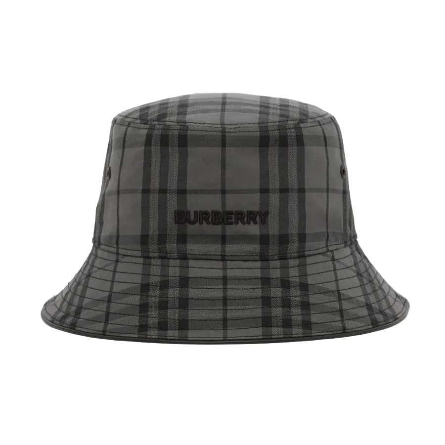 Mũ nón Burberry - Mũ Burberry Bucket Wide-brimmed Hats Màu Xám Size S - Vua Hàng Hiệu