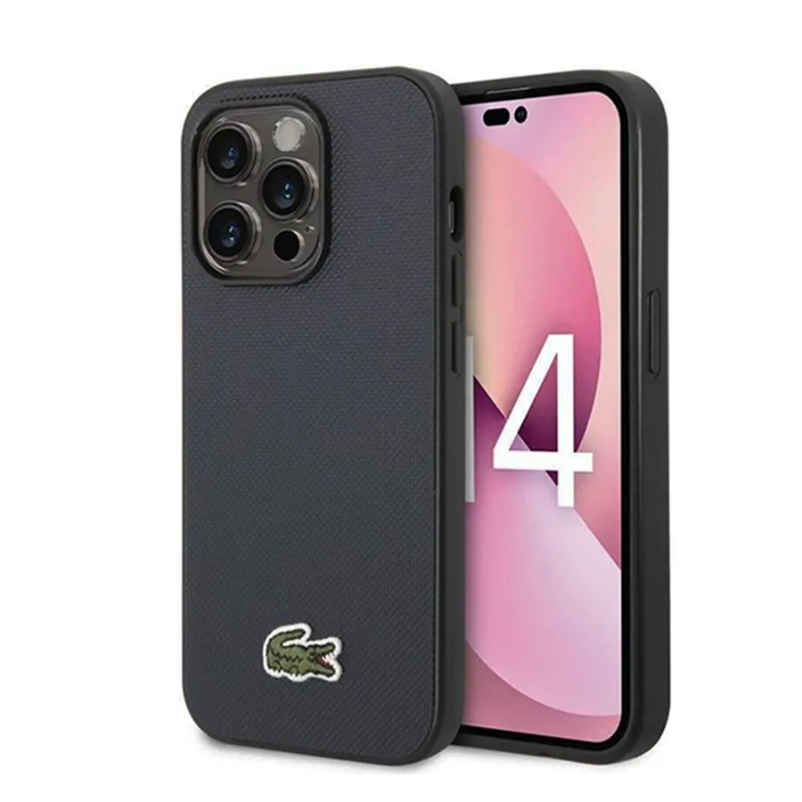 Ốp Điện Thoại Lacoste Hard Case Iconic Petit Pique iPhone 14 Pro Max LCHCP14LPVCV Màu Xanh Đen