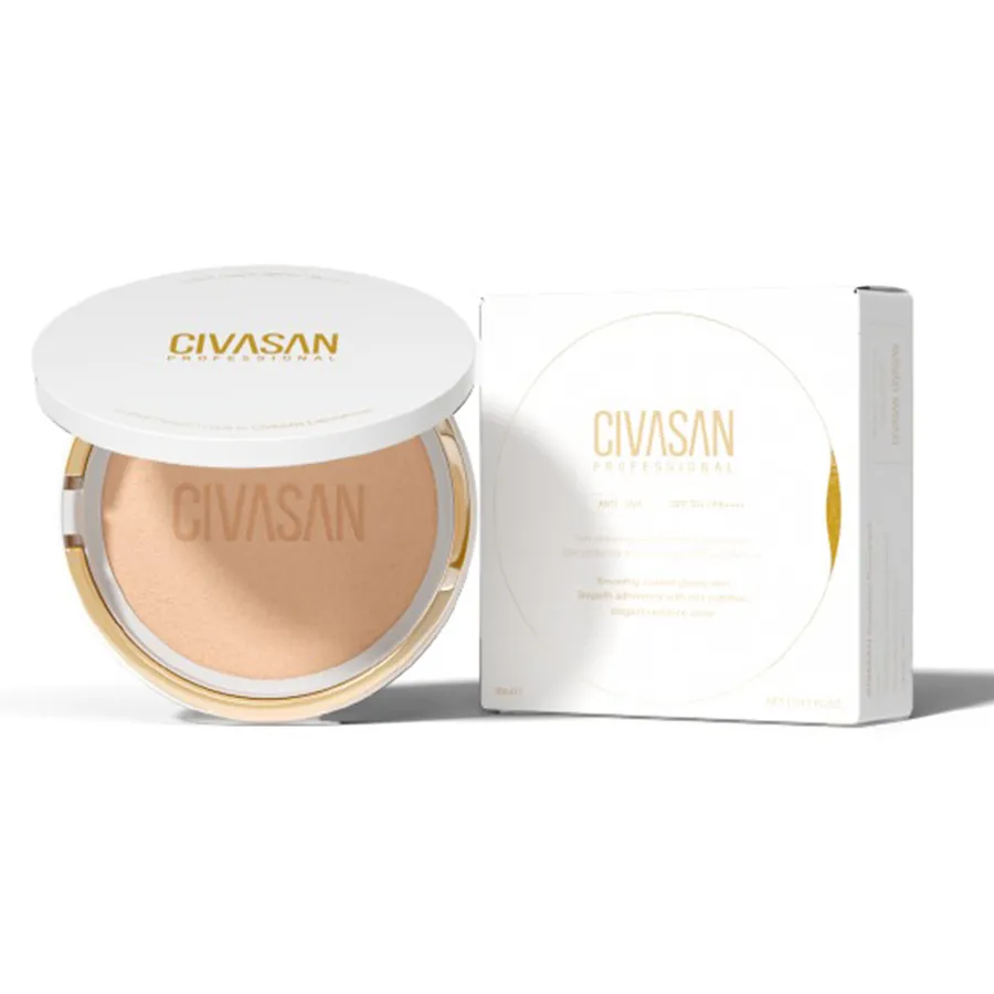 Trang điểm Phấn phủ - Phấn Phủ Civasan Cushion Compact SPF50+/PA++++ 15g (Vỏ Trắng) - Vua Hàng Hiệu