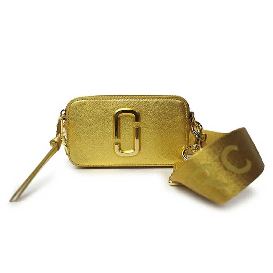 Túi xách Marc Jacobs - Túi Đeo Chéo Nữ Marc Jacobs Snapshot Crossbody Shoulder Bag Camera Bag Metallic Gold Màu Vàng Kim - Vua Hàng Hiệu
