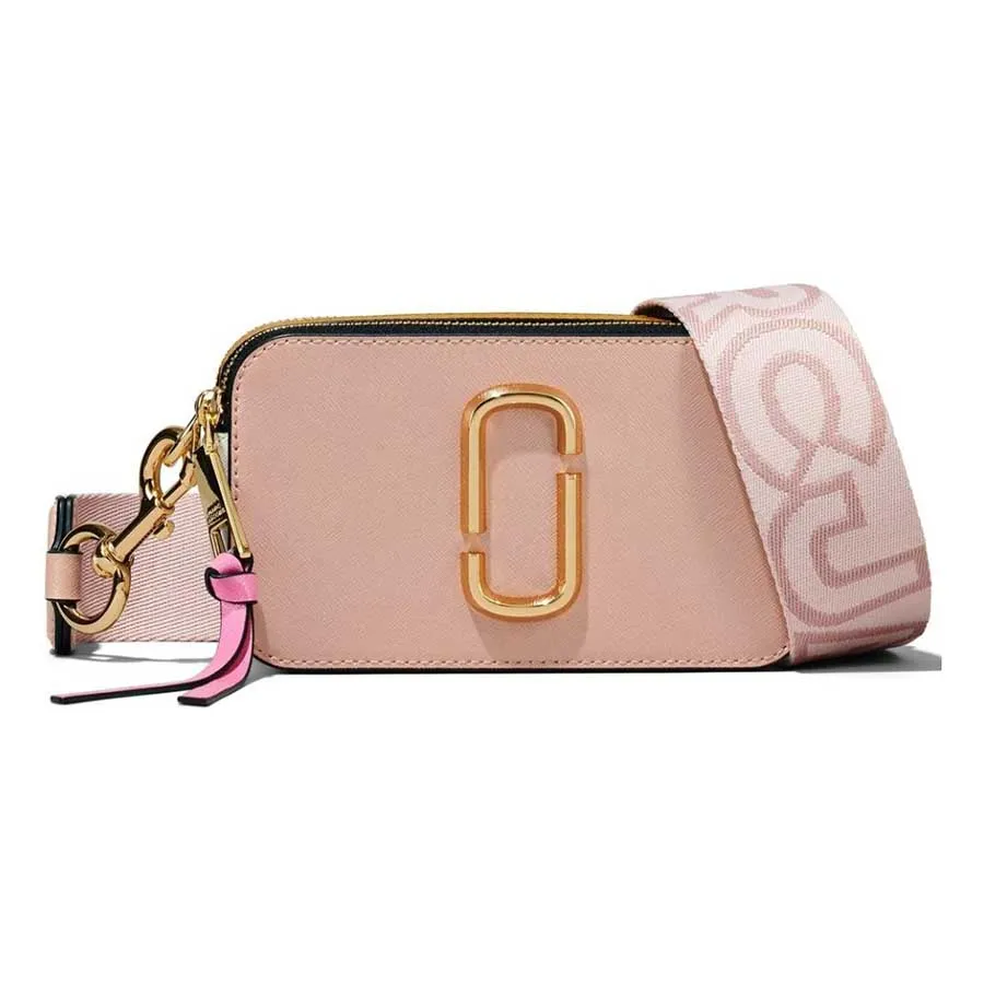 Túi xách Marc Jacobs - Túi Đeo Chéo Nữ Marc Jacobs The Color Block Snapshot Crossbody Bag In Rose Multi Màu Hồng Nâu - Vua Hàng Hiệu