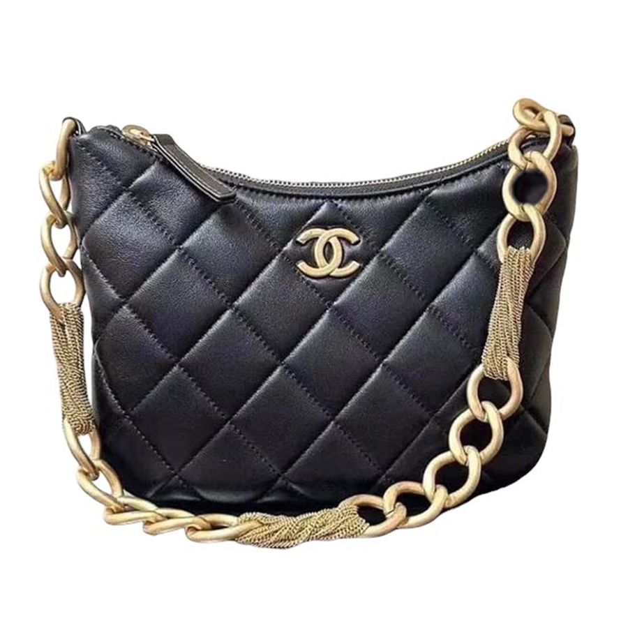 Túi Chanel 23C Runway Medium Hobo Bag đen shiny crumpled calfskin best  quality