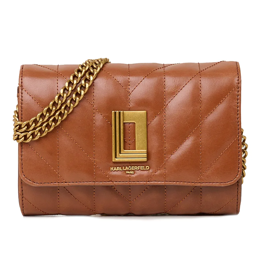 Túi Đeo Vai Nữ Karl Lagerfeld Paris Lafayette Flap Crossbody Màu Nâu