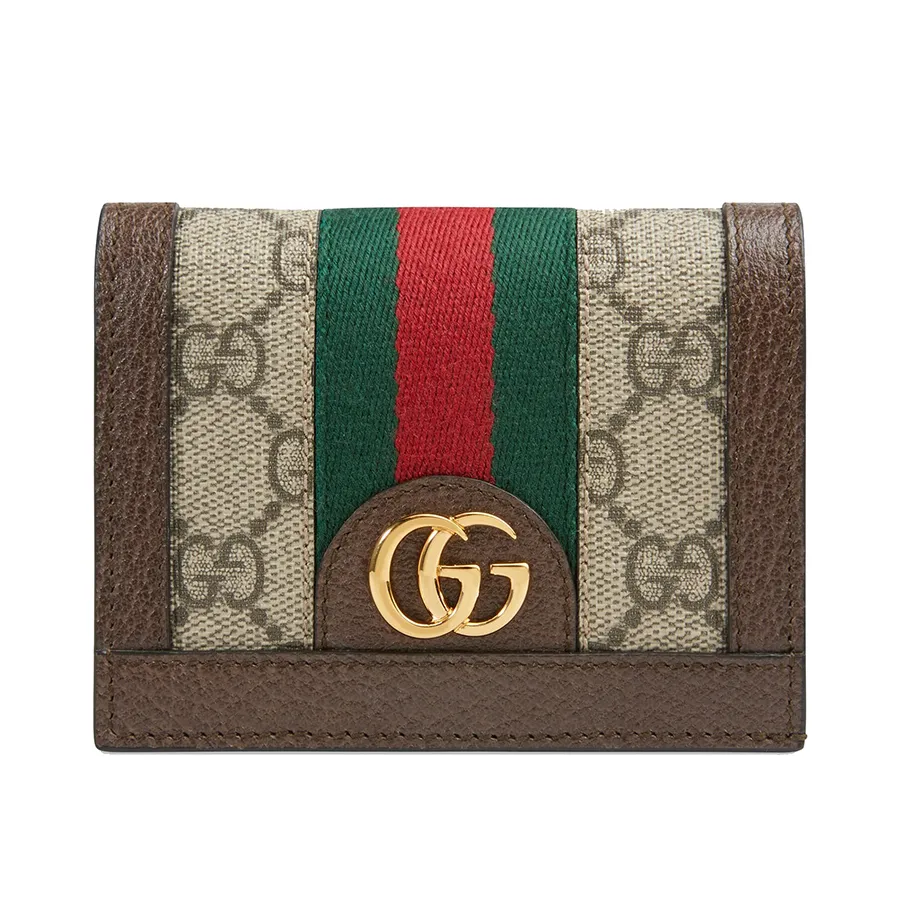 Túi xách Gucci Ví - Ví Gucci Ophidia GG Card Case Wallet Màu Nâu - Vua Hàng Hiệu