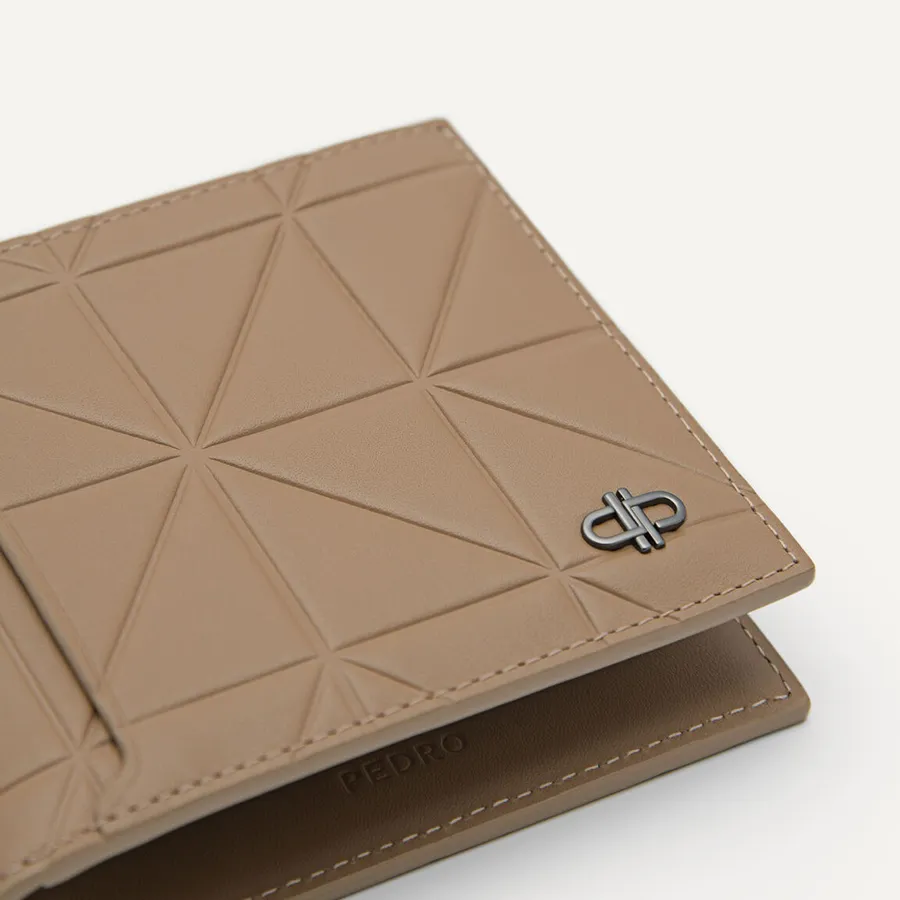 Ví Nam Pedro Icon Leather Bi-Fold Wallet in Pixel – Taupe