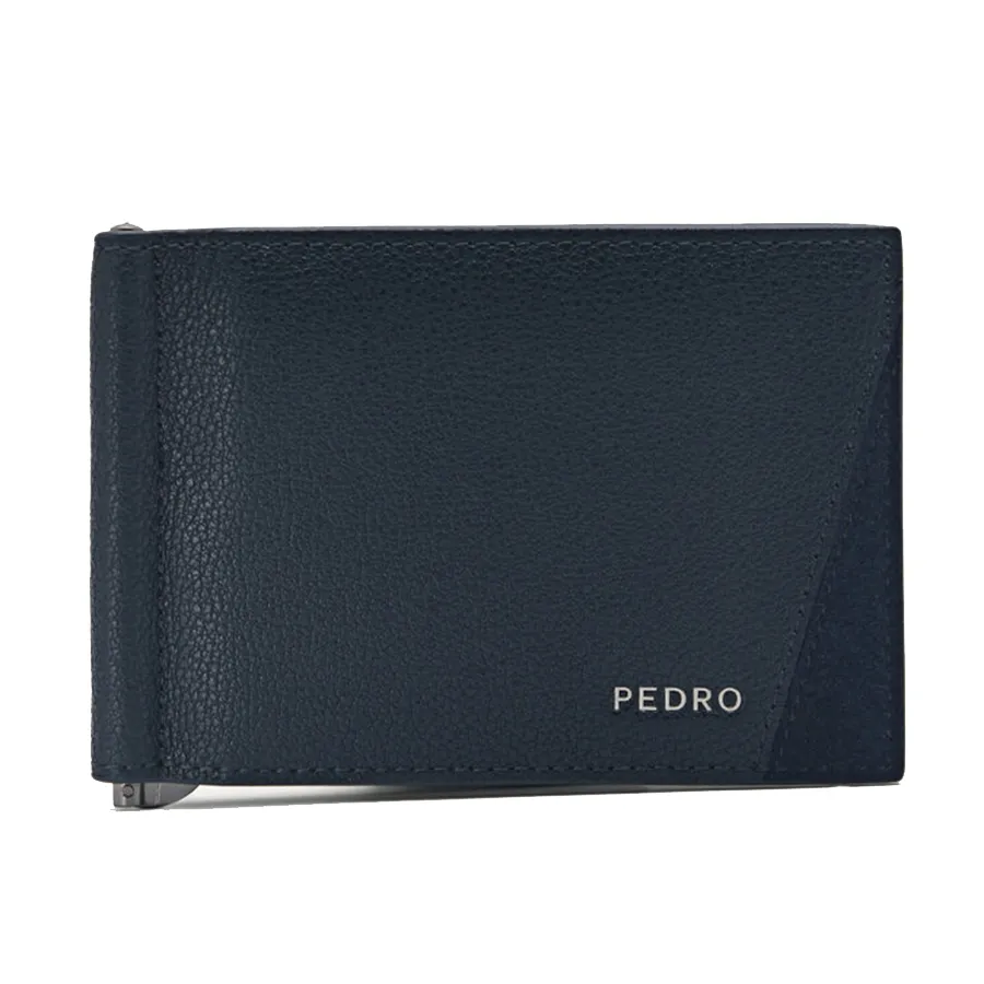 Ví Nam Pedro Leather Bi-Fold Card Holder with Money Clip PM4-25940090 Màu Xanh Navy