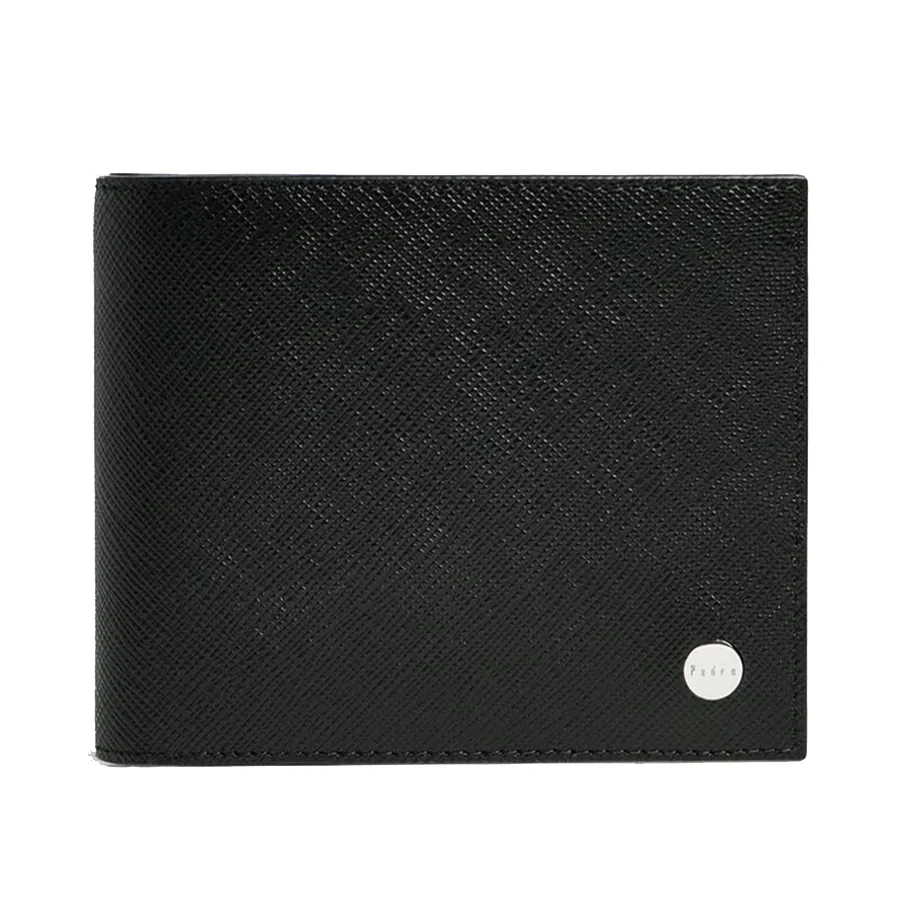 Ví Nam Pedro Oliver Leather Bi-Fold Wallet with Insert 16500022 Màu Đen