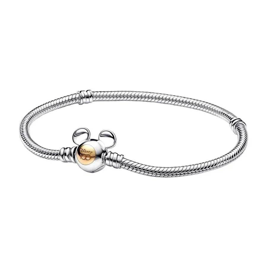 Vòng Đeo Tay Nữ Pandora 592514C00-18 Disney 100th Anniversary Moments Snake Chain Bracelet Màu Bạc Size 16