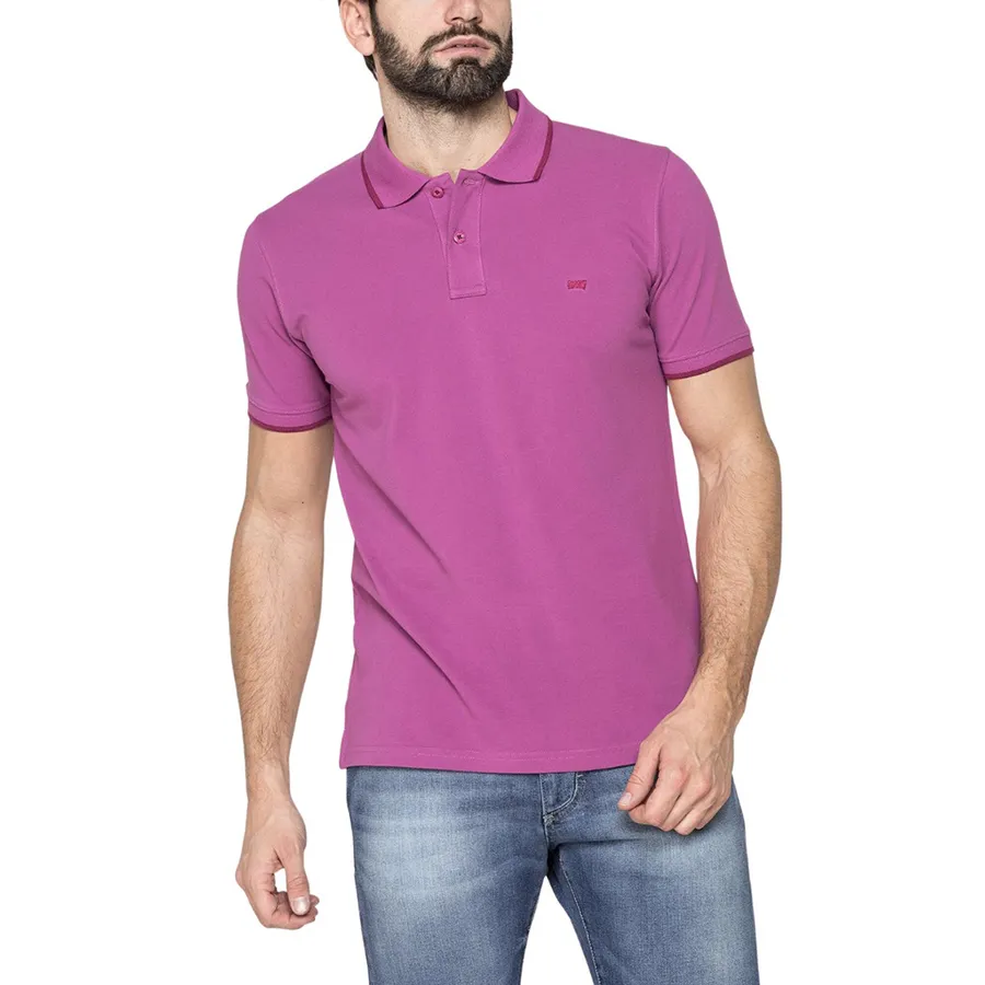 Áo Polo Nam Carrera Jeans 819A0075A_538 Màu Hồng Tím Size L | Vua Hàng Hiệu