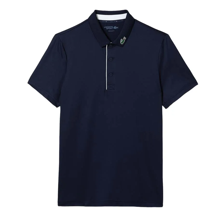 Thời trang 94% polyester 6% elastane - Áo Polo Nam Lacoste Men's Sport Jersey Golf DH3982525 Màu Xanh Đen Size 3 - Vua Hàng Hiệu