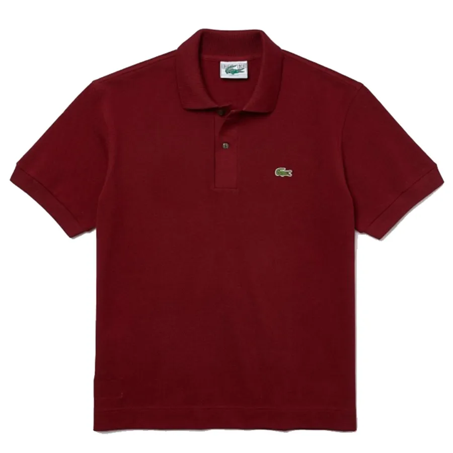 Thời trang Đỏ đô - Áo Polo Nam Lacoste Original L1221Z7F Heavy Cotton Pique Shirt Màu Đỏ Đô Size 3 - Vua Hàng Hiệu