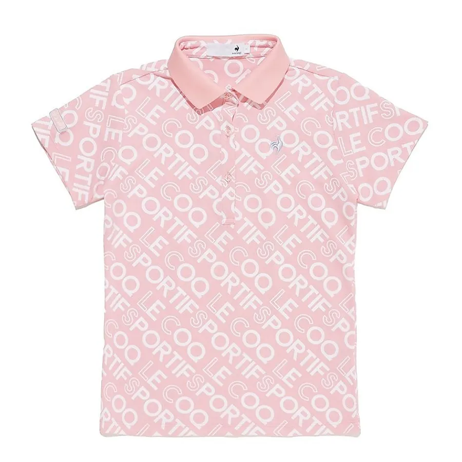 Áo Polo Nữ Le Coq Sportif Golf Women's Short Sleeve Shirt QGWVJA08 Màu Hồng  Size M