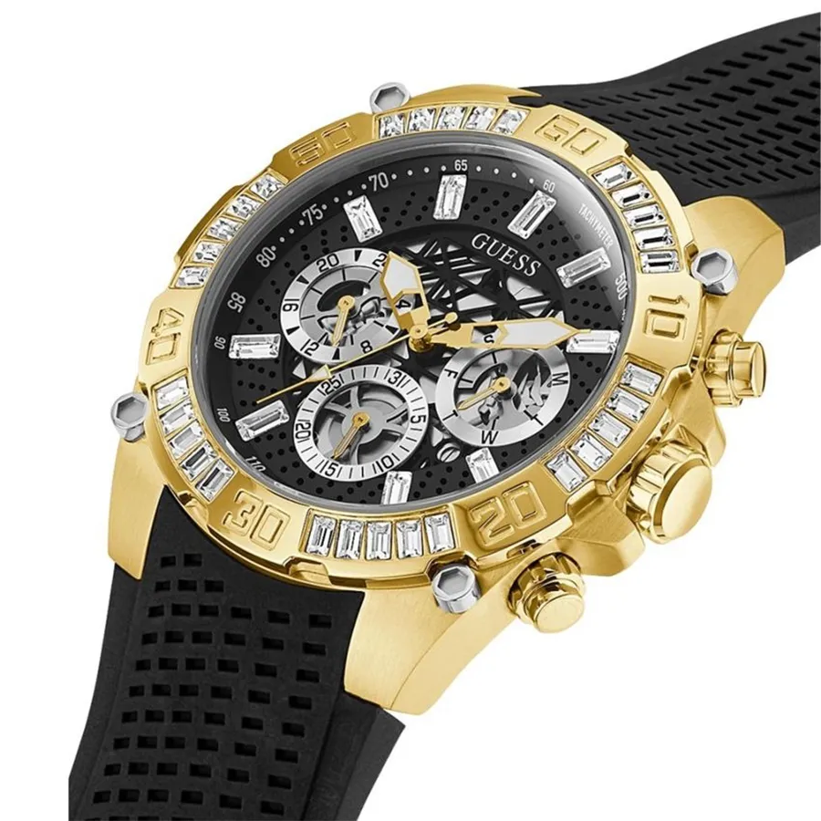 Mua Đồng Hồ Nam Guess Tachymeter Gold Tone Case Men's Watch GW0333G2