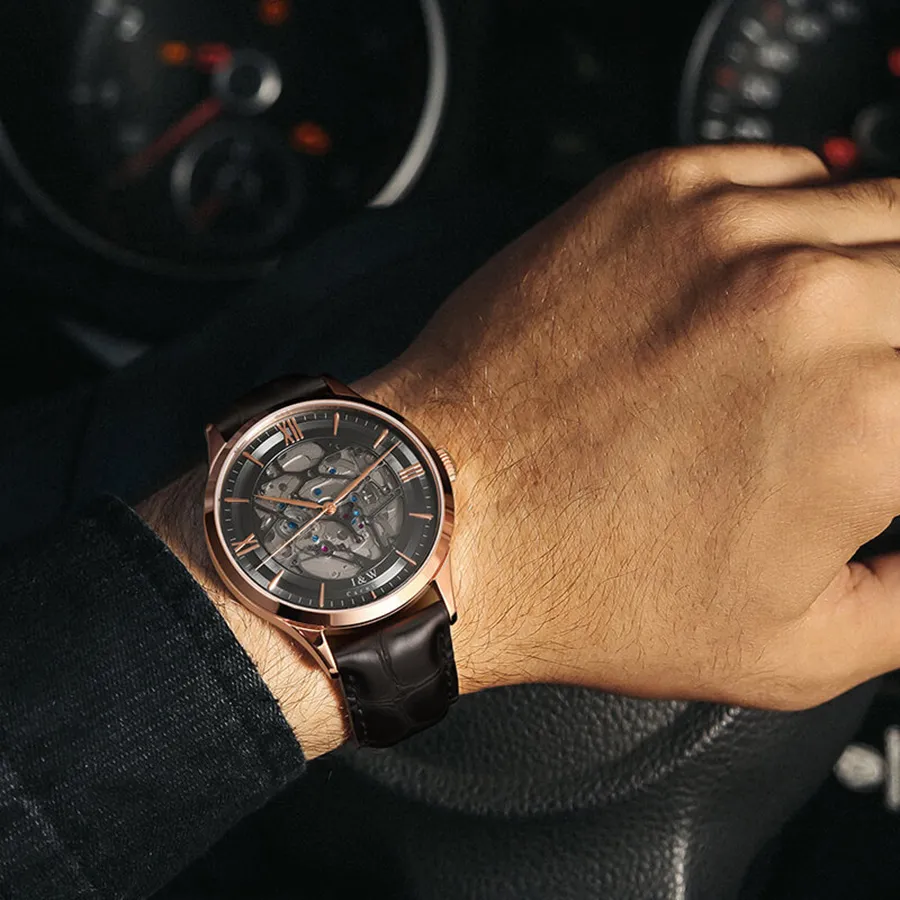 Đồng Hồ Nam I&W Carnival 523G2 Automatic Màu Đen Vua Hàng Hiệu