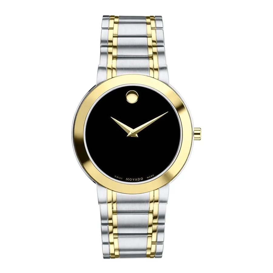 Movado - Đồng Hồ Nam Movado Stiri Two-Tone 0607278 Màu Đen Bạc - Vua Hàng Hiệu