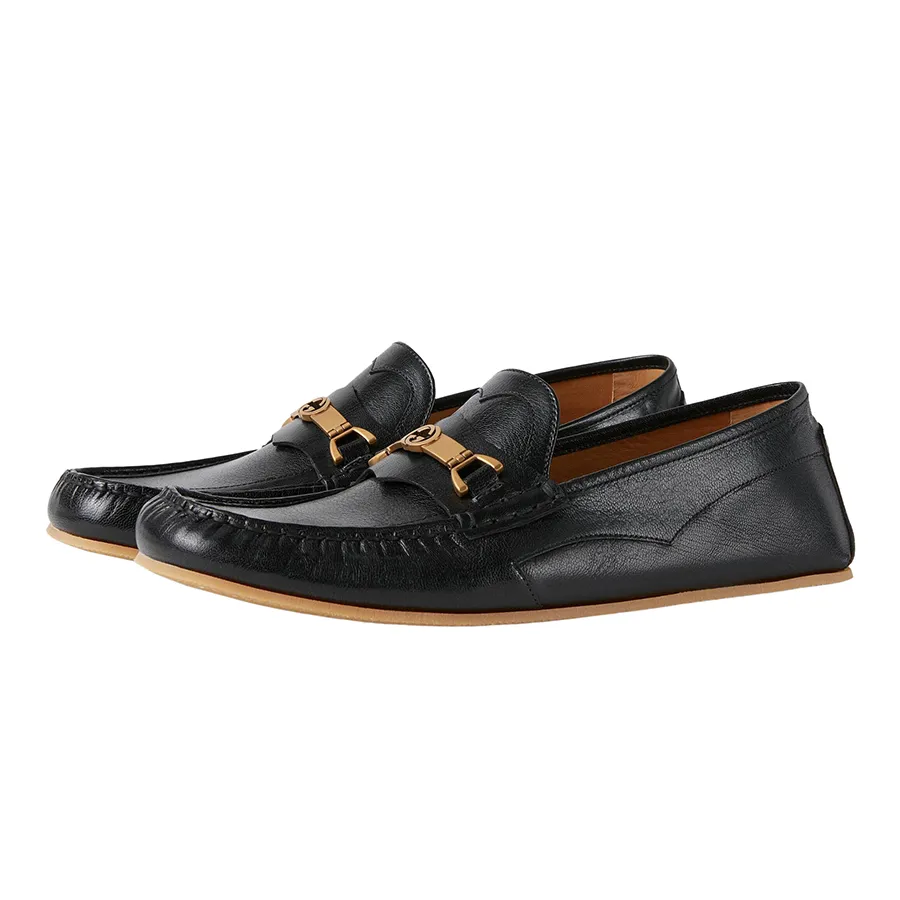 Giày Gucci Giày lười - Giày Lười Nam Gucci Loafer With Interlocking G Horsebit Black 655519 1XO00 1000 Màu Đen Size 39 - Vua Hàng Hiệu