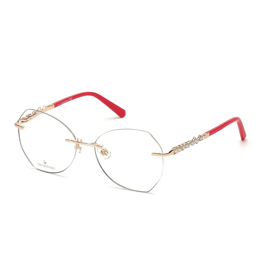 Kính mắt Đỏ, vàng hồng - Gọng Kính Nữ Swarovski SK-5345 – 028 Eyeglasses Màu Đỏ/Vàng Hồng - Vua Hàng Hiệu