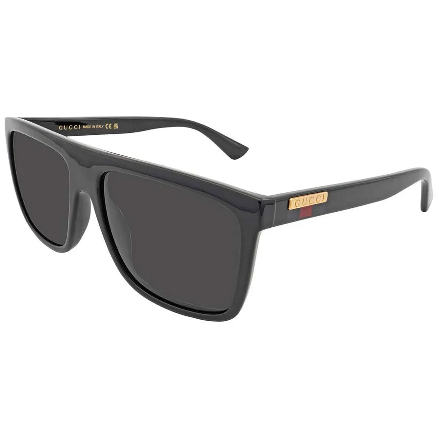 Kính mắt Mã giảm giá - Kính Mát Nam Gucci Grey Browline Men's Sunglasses GG0748S 001 59 Màu Xám Đen - Vua Hàng Hiệu
