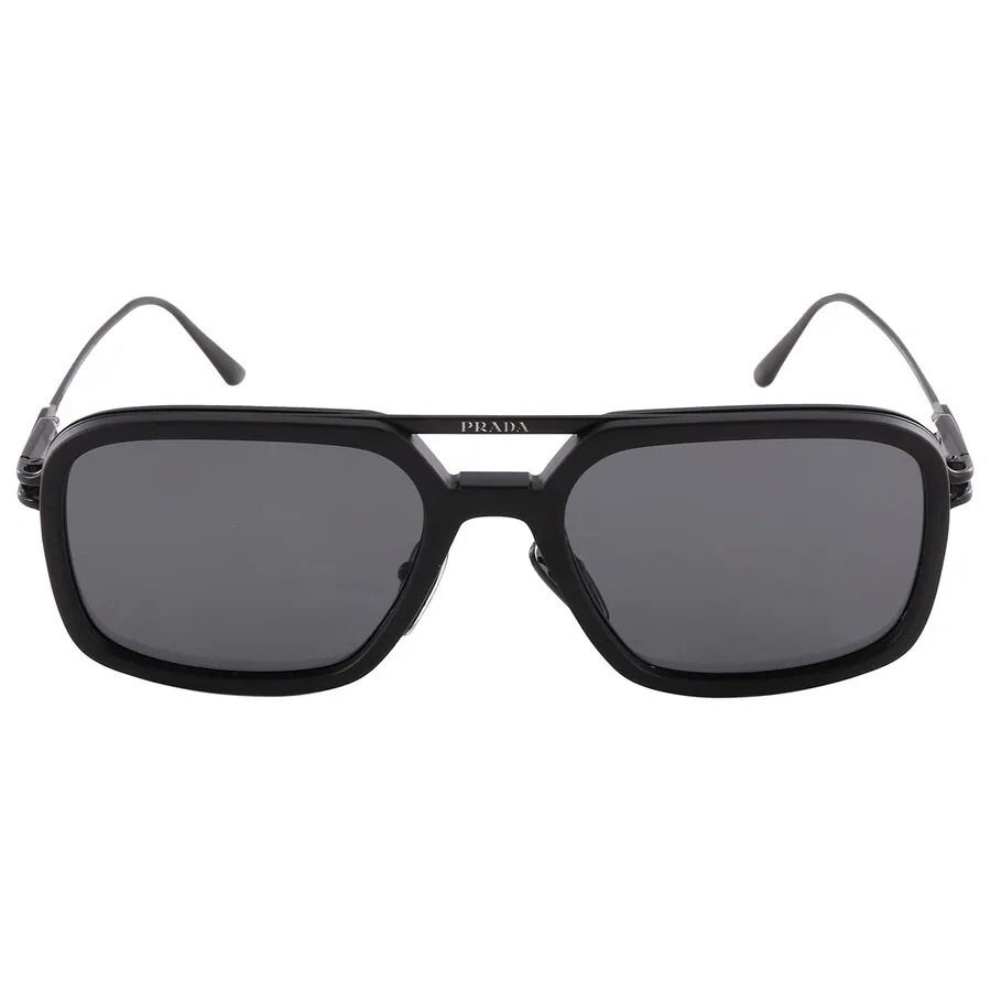 Kính Mát Nam Prada Polarized Dark Gray Square Men's Sunglasses PR 57ZS 1BO5Z1 55 Màu Đen