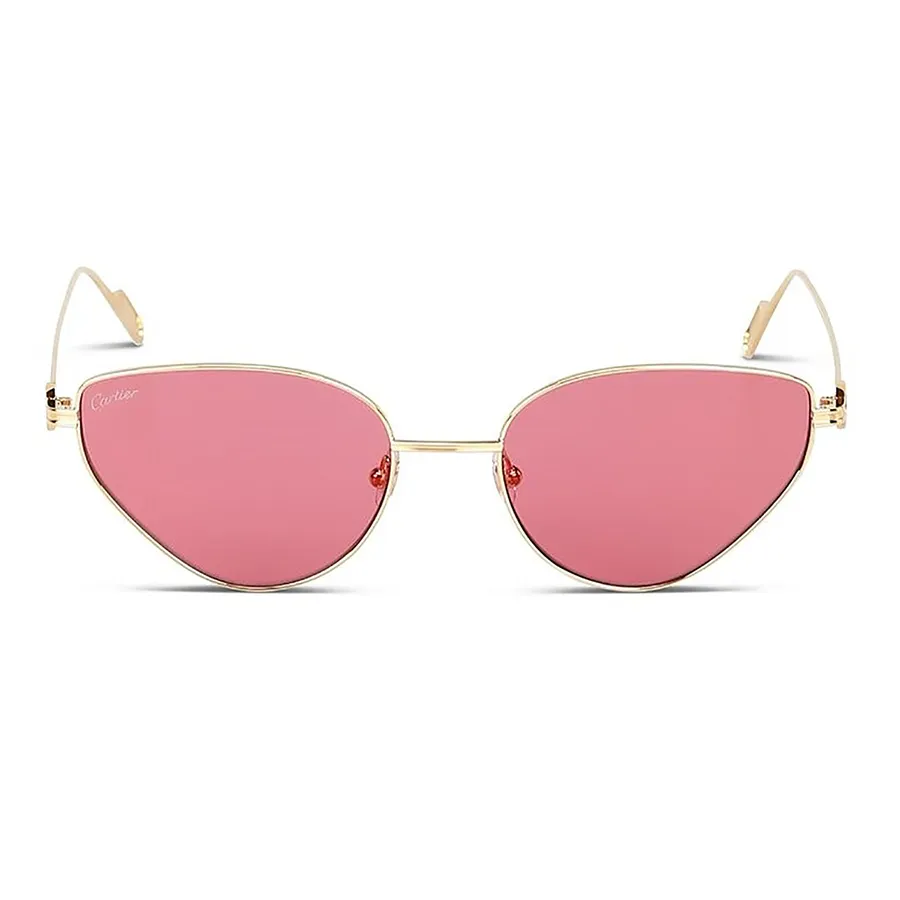 Kính Mát Nữ Cartier Cat Eye Sunglasses CT0155S 003 Màu Hồng  display picture 3