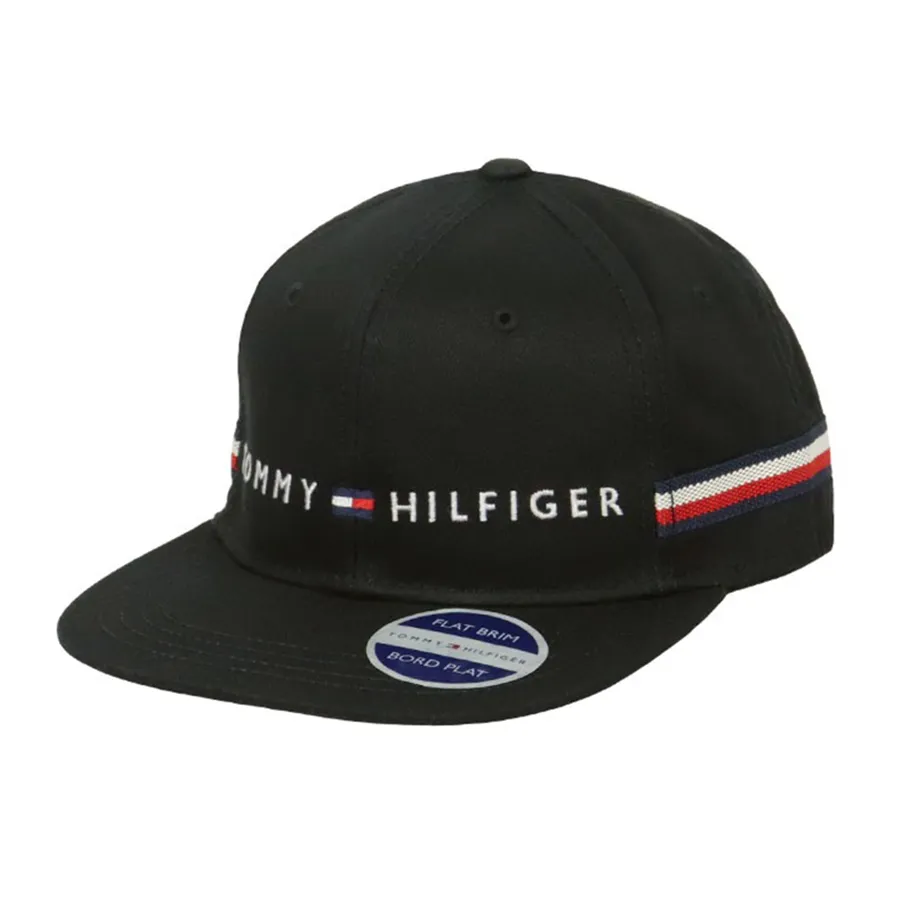 Mũ nón Tommy Hilfiger - Mũ Tommy Hilfiger Jeremy Flat Brim Cap Deep Black Màu Đen - Vua Hàng Hiệu