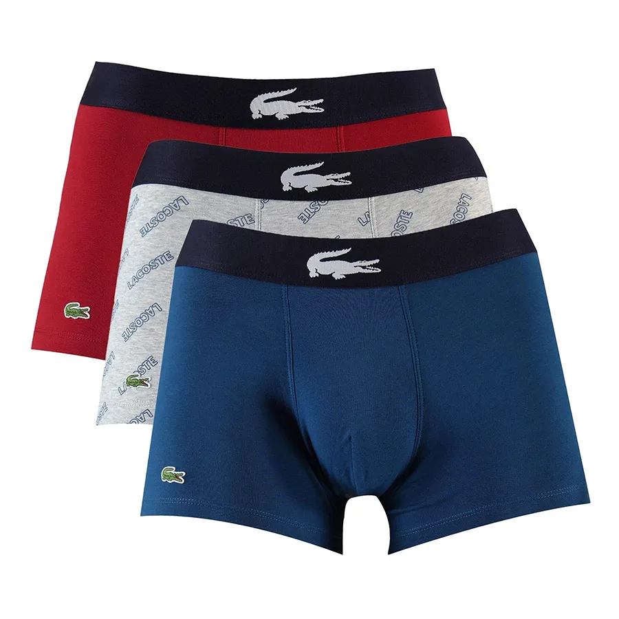 Thời trang Nhiều màu - Set Quần Lót Nam Lacoste Pack of 3 Plain And Printed Casual Boxer Briefs (3 Chiếc) 5H1774YJB Size 5 - Vua Hàng Hiệu