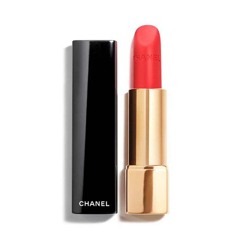 Chanel - Son Chanel Rouge Allure Velvet Luminous Matte Lip Colour Flamboyante 47 Màu Đỏ Hồng Đào - Vua Hàng Hiệu
