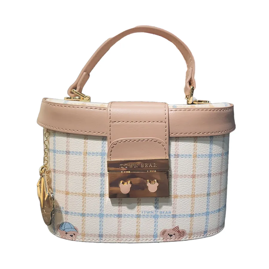 Túi Đeo Chéo Nữ TTWN BEAR TN3228 Màu Trắng Kẻ