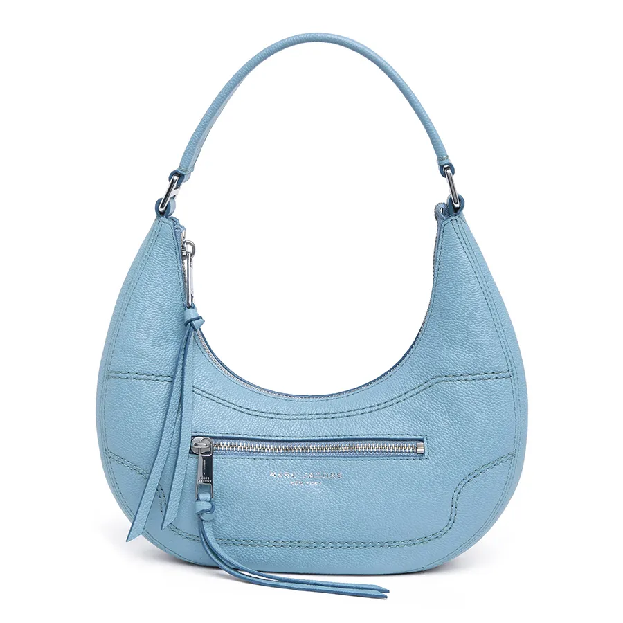 Túi xách Marc Jacobs - Túi Đeo Vai Nữ Marc Jacobs Small Leather Crescent Shoulder Bag In Azure Blue Màu Xanh Da Trời - Vua Hàng Hiệu