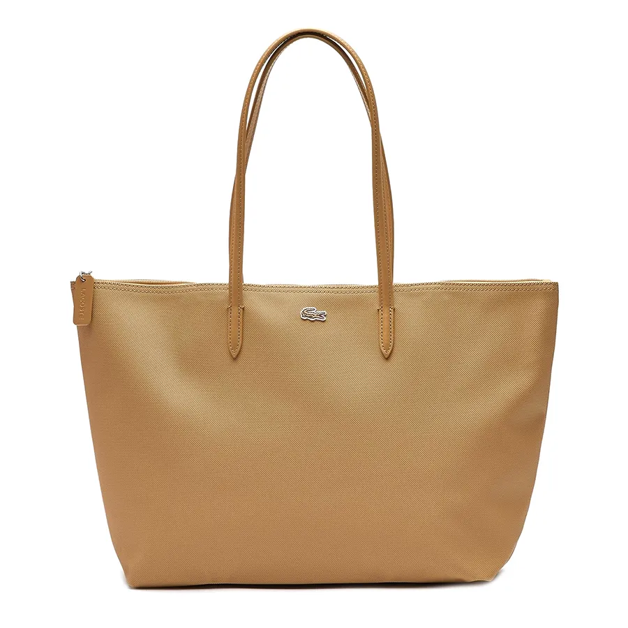 Túi Tote Nữ Lacoste Damska Torba L1212 Concept Zip Tote Bag Form Ngang NF1888PO C87 Màu Vàng Cát