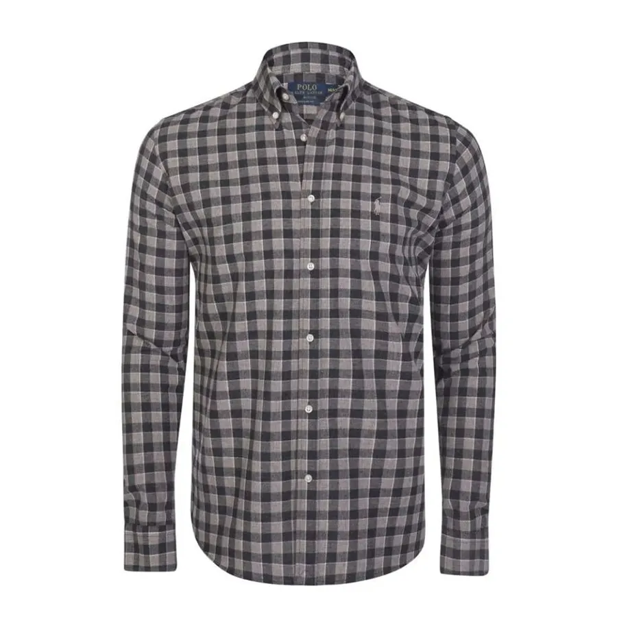 Áo Sơ Mi Dài Tay Nam Ralph Lauren Kẻ Caro RA8978293 Màu Đen Xám Size L