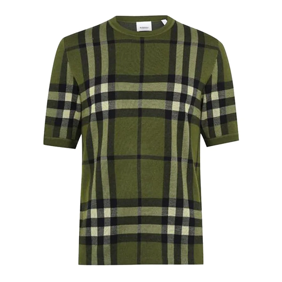 Thời trang Burberry Áo len - Áo Len Nam Burberry Wells Knit T-shirt Màu Xanh Green Size M - Vua Hàng Hiệu
