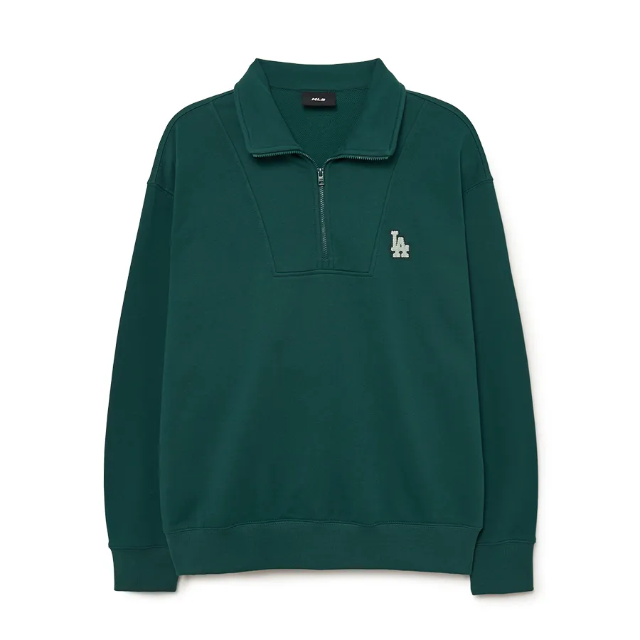 ★関税込★MLB★Basic Small Logo Half Zip Up Sweatshirt★ ao-ni-sweater-mlb-basic-small-