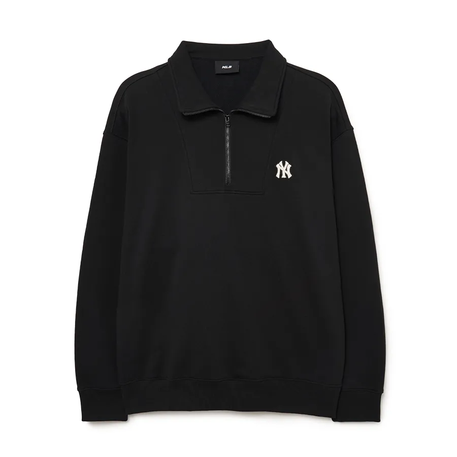☆MLB Korea☆ Basic small logo overfit half-zip man to man L ao-ni-sweater-mlb-basic-small-