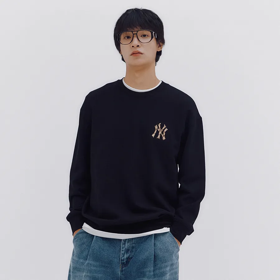 Áo Nỉ Sweater MLB Monogram Big Lux Overfit New York Yankees