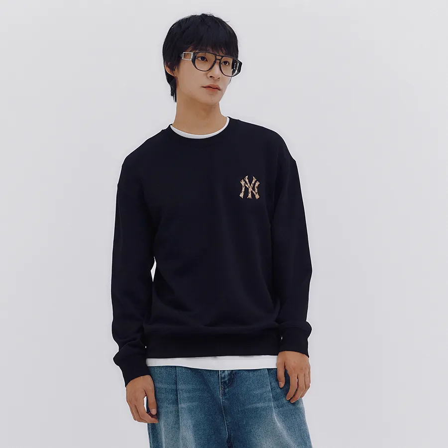 ❤︎NAO❤︎ Áo Nỉ Sweater MLB Monogram Big Lux Overfit New York Yankees