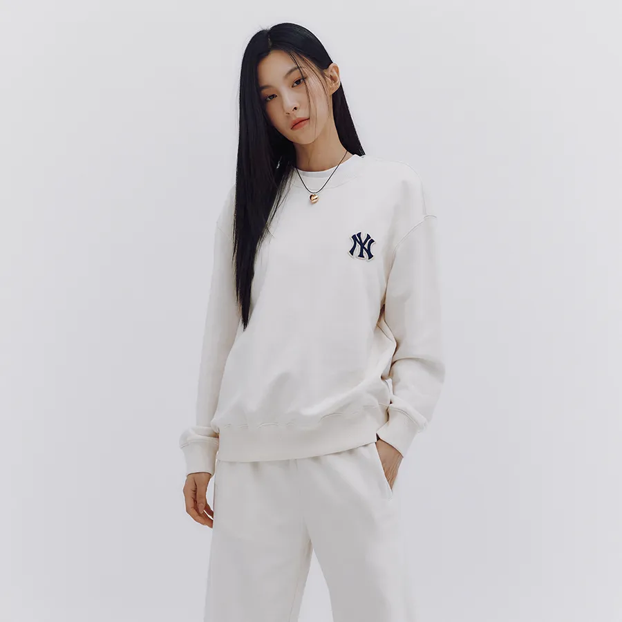 ❤︎NAO❤︎ Áo Nỉ Sweater MLB Monogram Big Lux Overfit New York Yankees