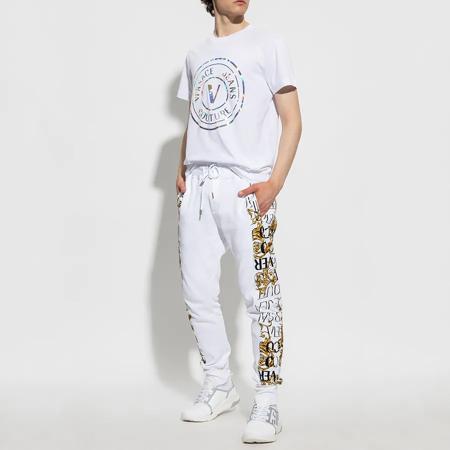 Áo Phông Nam Versace Jeans Couture White Logo T-Shirt