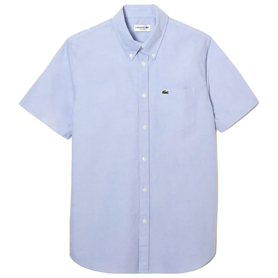 Áo Sơ Mi Nam Lacoste Men's Regular Fit Oxford Cotton Shirt CH2949-IN-HBP Màu Xanh Blue Size 39