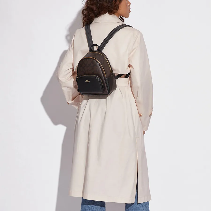 Balo Nữ Coach Mini Court Backpack In Signature Canvas C8604  display picture 1