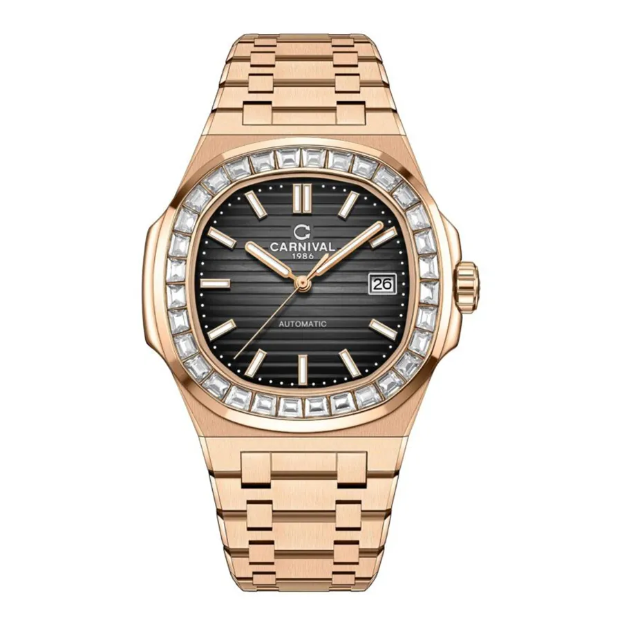 Đồng Hồ Nam I&W Carnival Nautilus 8108G Màu Đen Vàng Hồng