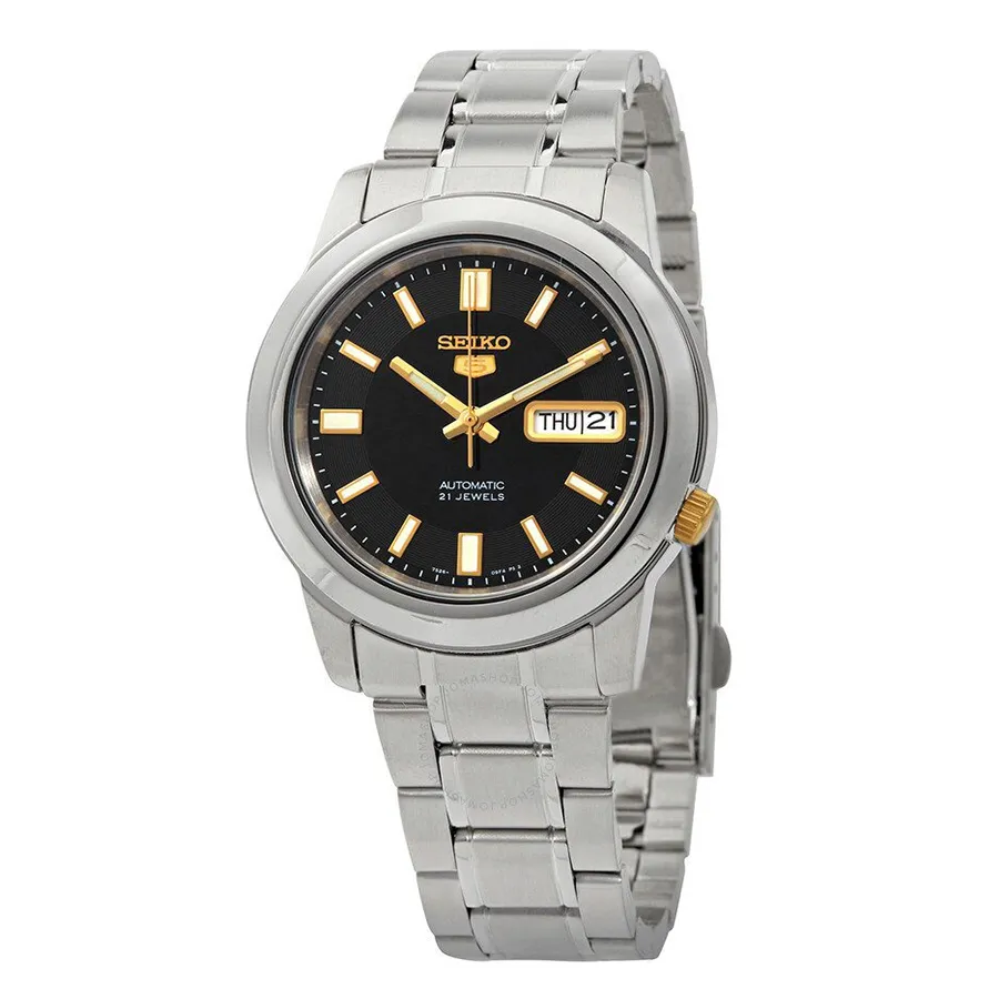 Đồng Hồ Nam Seiko 5 Automatic SNKK17K1 Màu Đen Bạc
