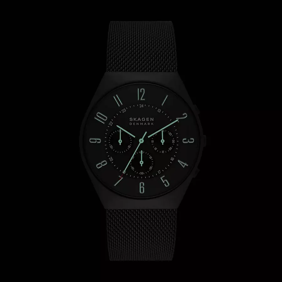 SKARGEN　SKW6822 Skagen Grenen SKW6822 Chronograph Men Midnight Dial Black