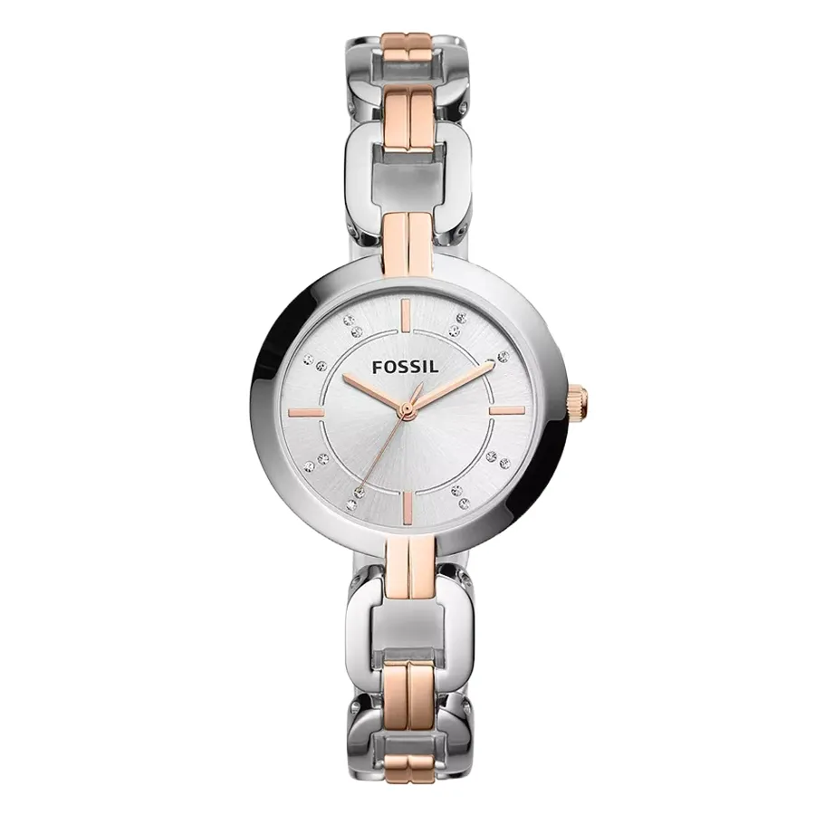 Đồng Hồ Nữ Fossil Kerrigan Three-Hand BQ3341 Màu Bạc Vàng Hồng